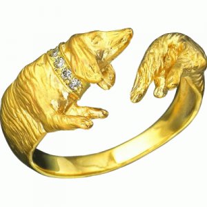 Золотое кольцо "Такса"